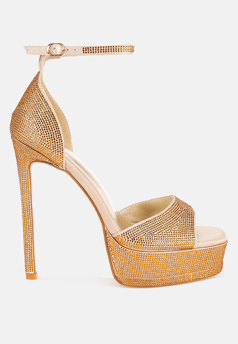 Alaya Rhinestones High Stiletto Heel Sandals - Image 10