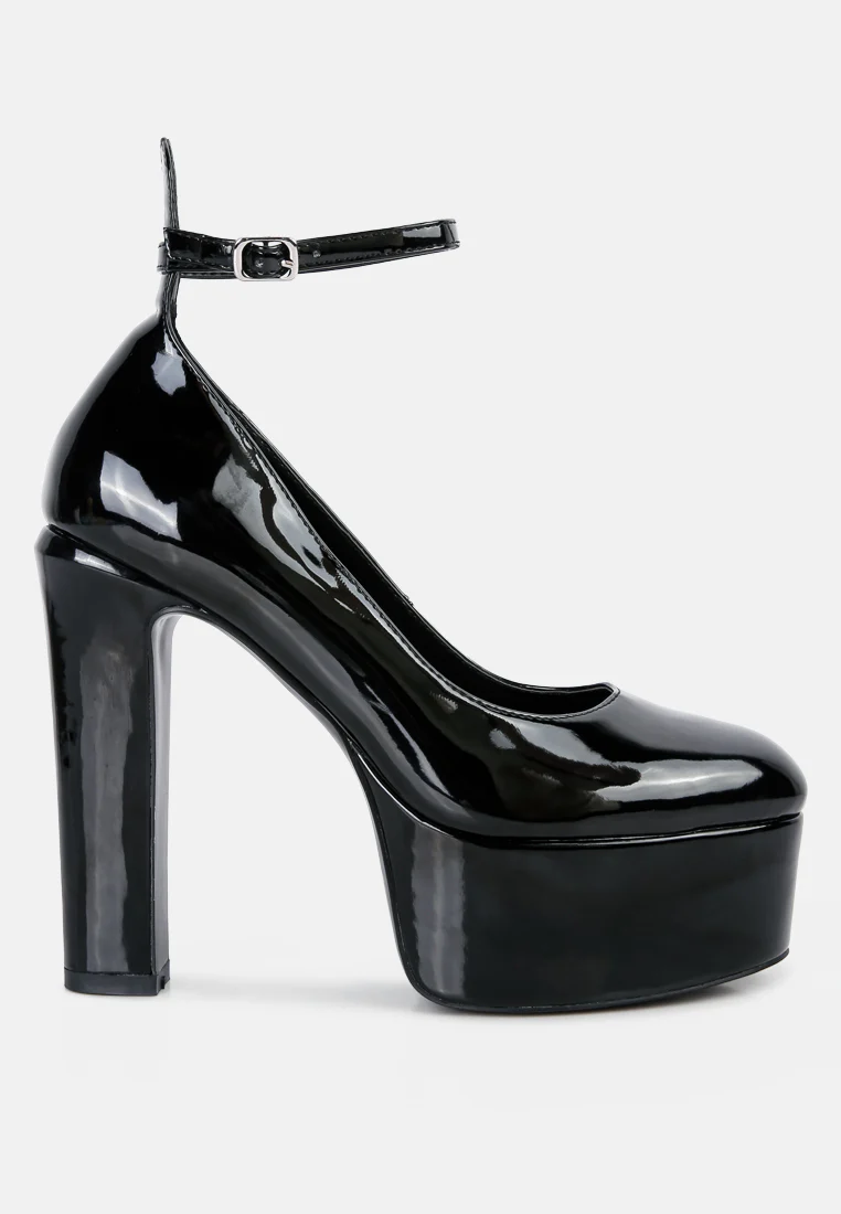 Babe-Heaven Patent Pu Sandals In Black - Image 2