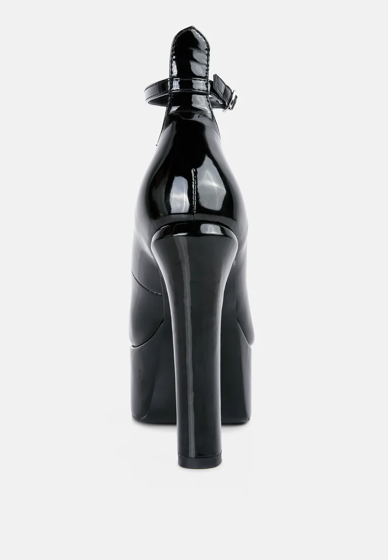 Babe-Heaven Patent Pu Sandals In Black - Image 5