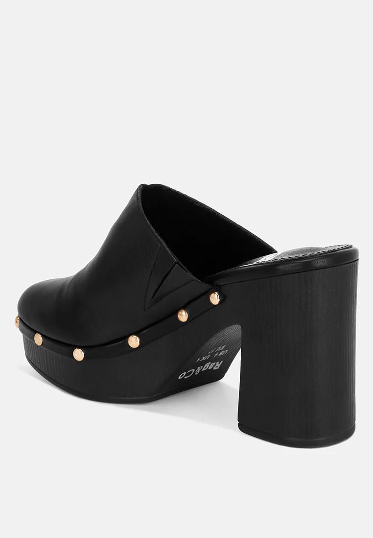 Benji Recycled Leather Clogs - Image 24