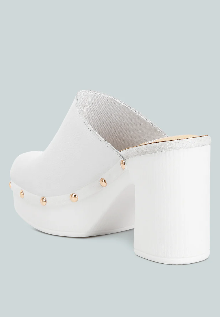 Benji Recycled Leather Clogs - Image 4