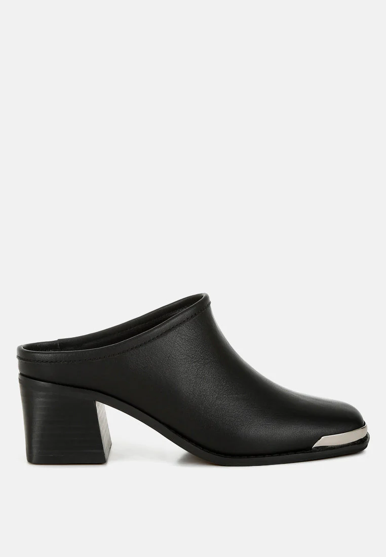 Bottani Genuine Leather Slip-On Mules - Image 11