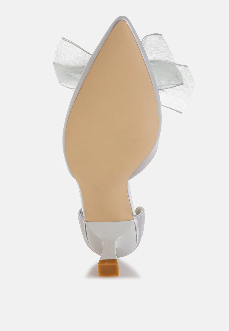 Cadell Bow Detail Satin Sandals - Image 16
