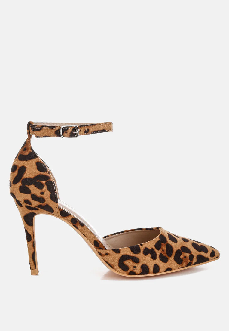 Dolona Leopard Print Stiletto Heel Sandals