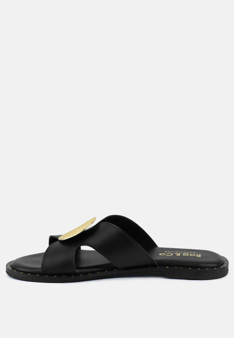 EUDORA Embellished Black Slip-ons - Image 4