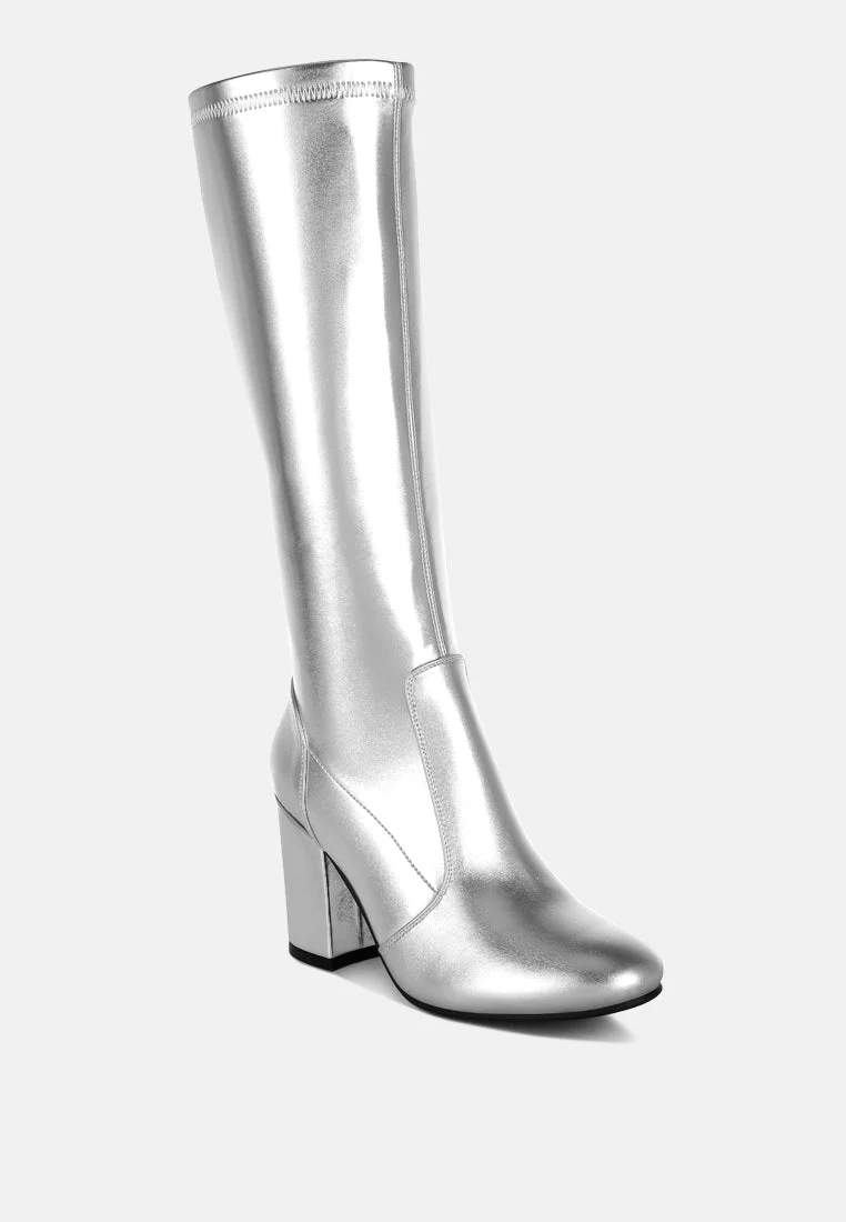 Halara Metallic Pleather Long Boots - Image 2