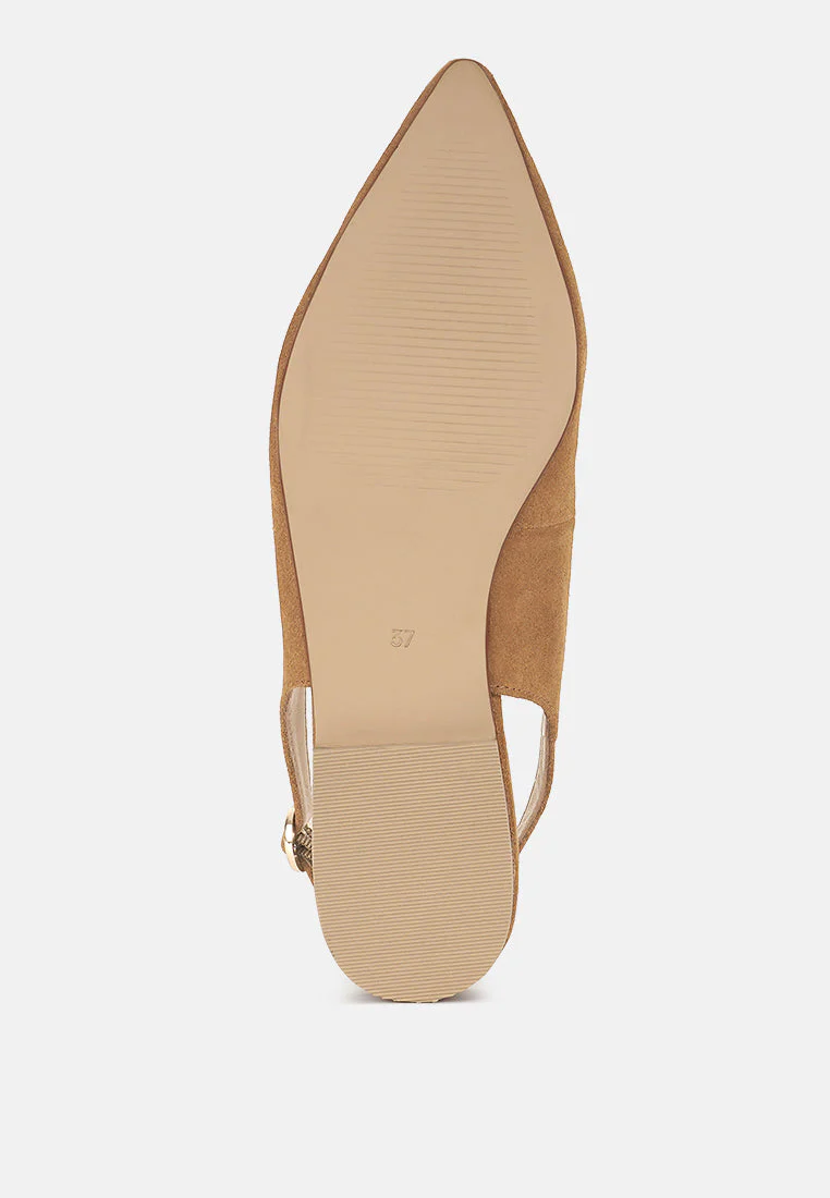 Hocane Real Suede Leather Slingback Sandals - Image 11
