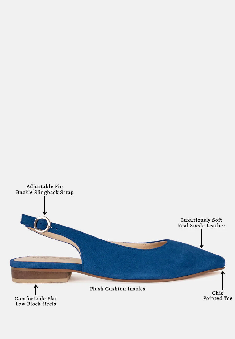 Hocane Real Suede Leather Slingback Sandals - Image 18