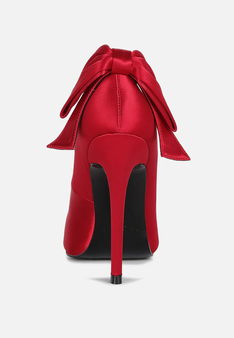 HORNET Red Satin Stiletto Pump Sandals - Image 5