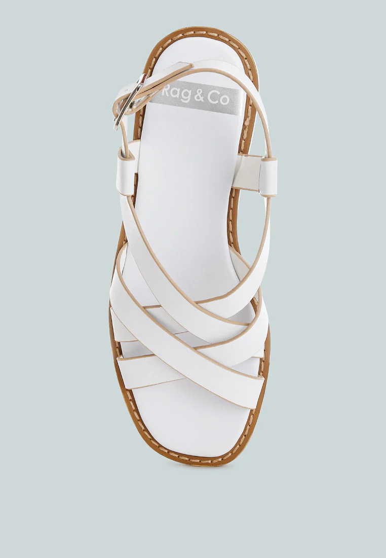 Kapaka Real Leather Flat Gladiator Sandals - Image 4