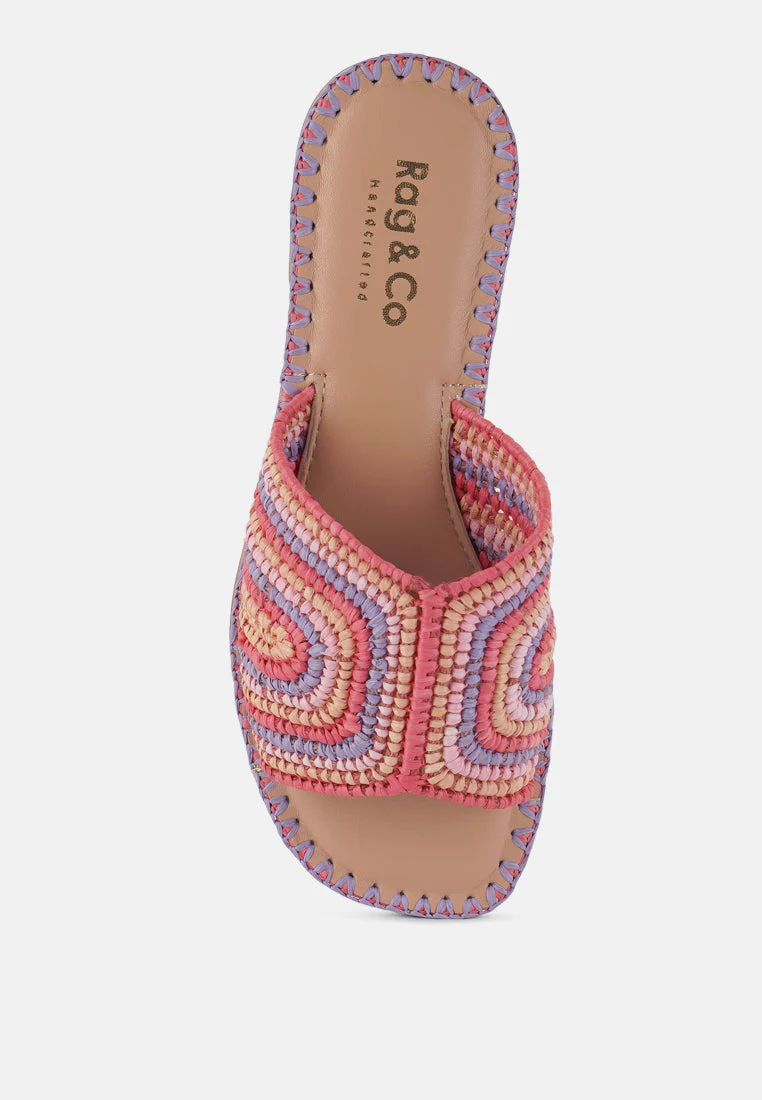 Kivah Handwoven Raffia Slip-On Flats - Image 4