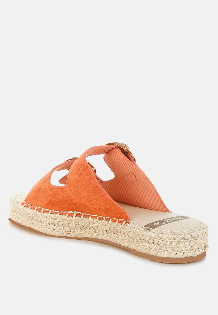 Kuopa Genuine Soft Leather Espadrille Flatform Sandals - Image 9