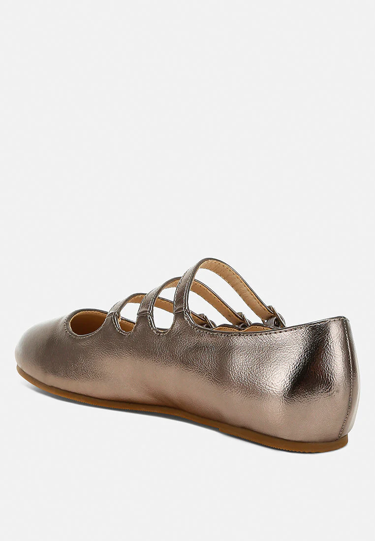 Macarina Triple Strap Mary Jane Ballerinas - Image 9