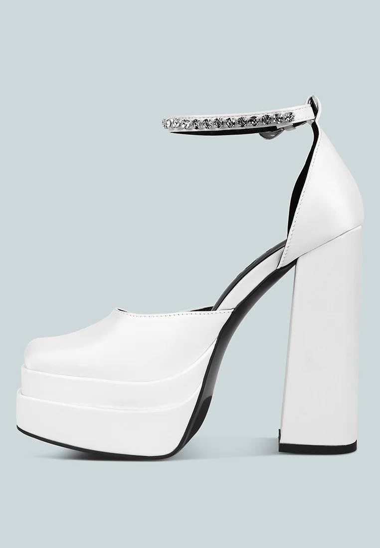 MARTINI White Sky High Platform Sandals - Image 4