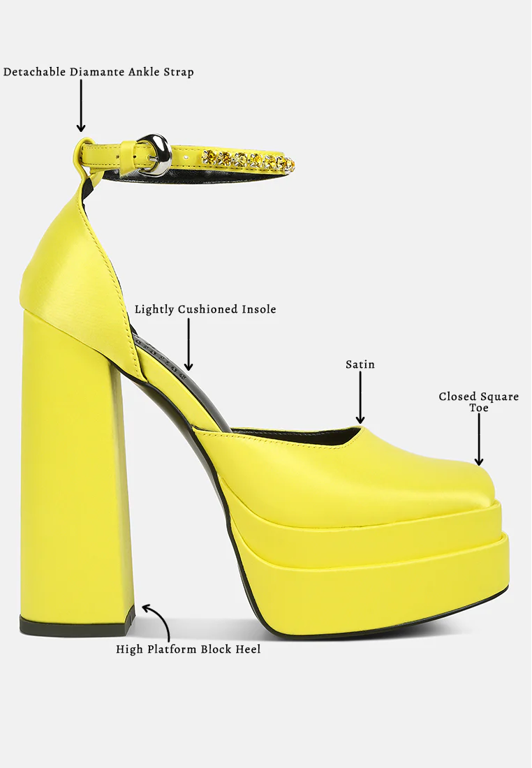 MARTINI Yellow Sky High Platform Sandals - Image 9