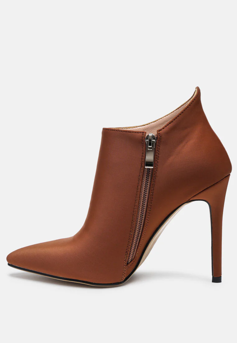MELBA Pointed Toe Stiletto Boot In Brown - Image 4