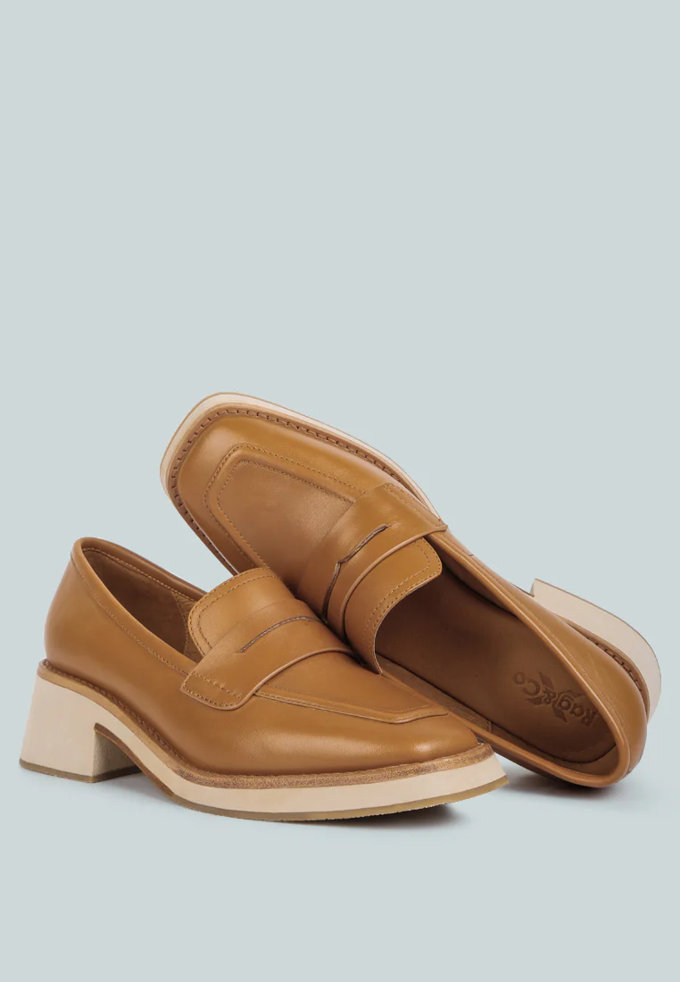 MOORE Lead lady Loafers in Tan - Image 3