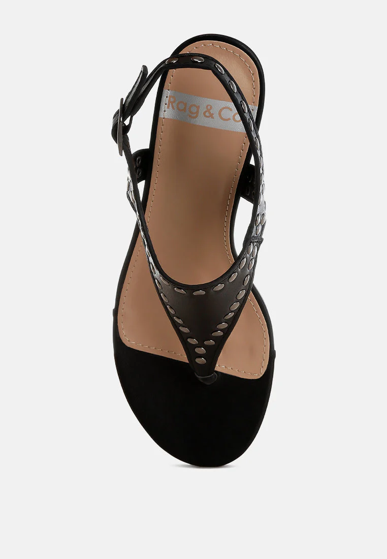 Nerina Studded Genuine Leather Sandals - Image 9