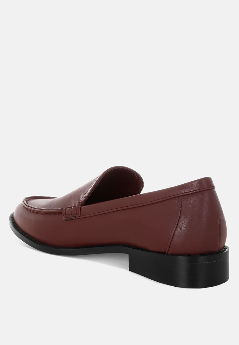 Ninto Low Heel Pleather Loafers - Image 10