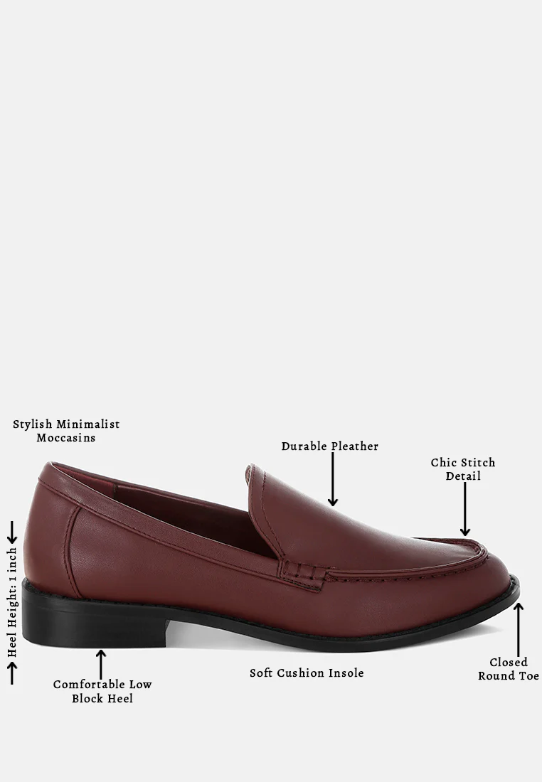 Ninto Low Heel Pleather Loafers - Image 14
