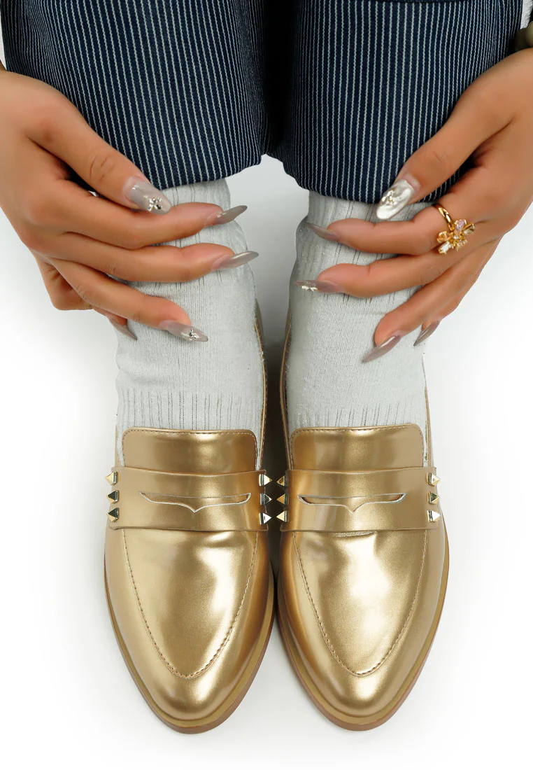 Noshiya Patent Pleather Penny Loafers - Image 32
