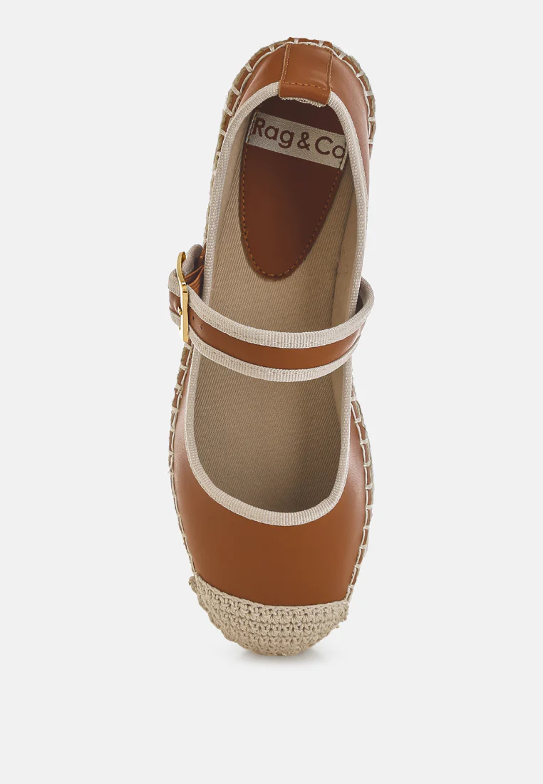Ostac Genuine Leather Mary Jane Espradrilles - Image 10