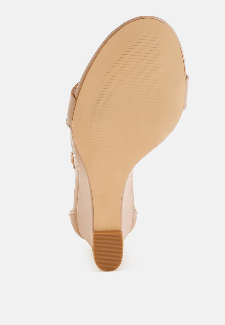 Pobora Genuine Leather Slim Wedge Heel Sandals - Image 6