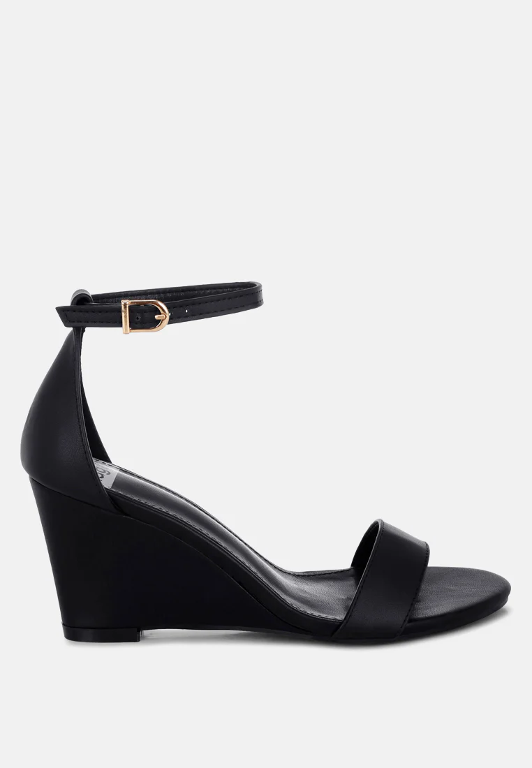 Pobora Genuine Leather Slim Wedge Heel Sandals - Image 7