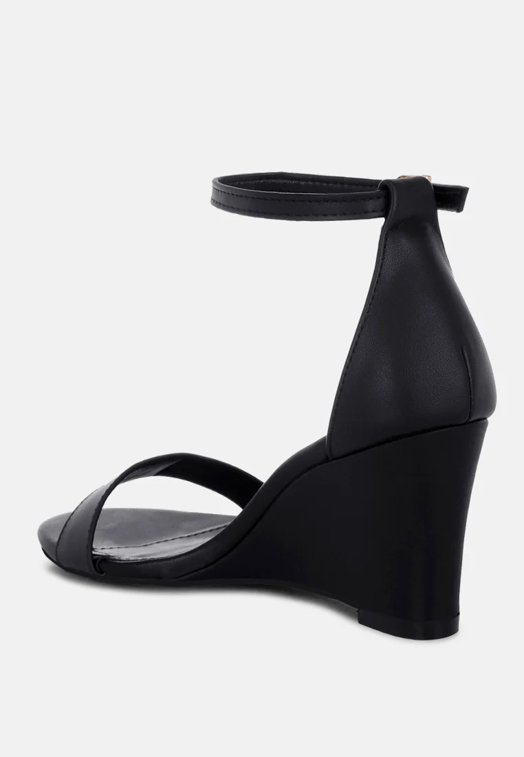 Pobora Genuine Leather Slim Wedge Heel Sandals - Image 9