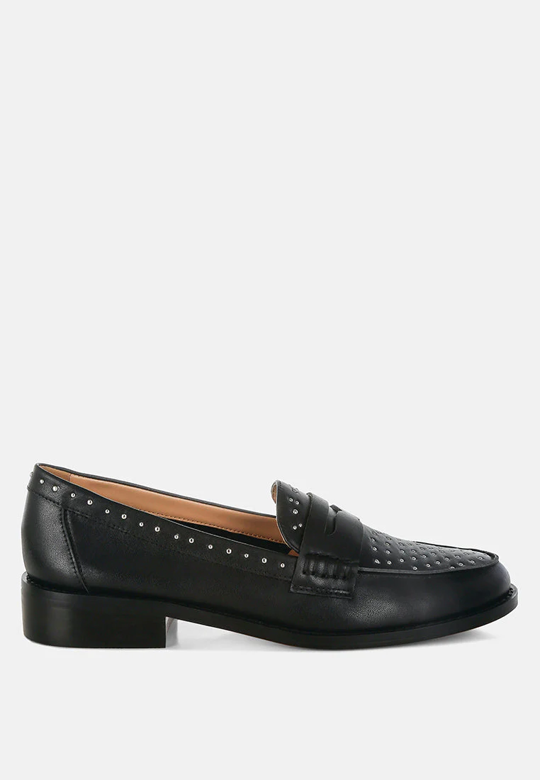 Raisa Stud Embellished Penny Loafers - Image 7