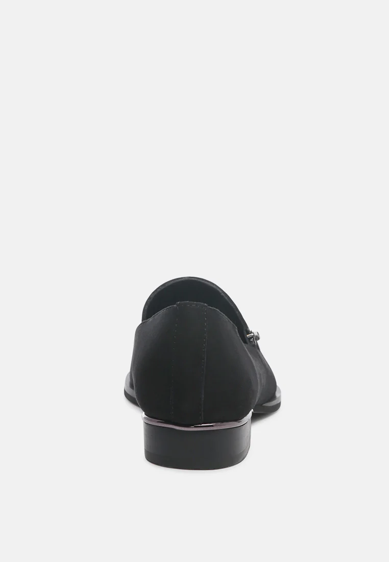 SARA Black Suede Slip-on Loafers - Image 5