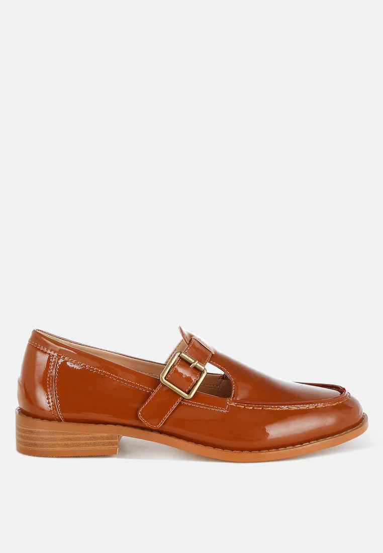 Swenson Patent Pleather Mary Jane Loafers - Image 11