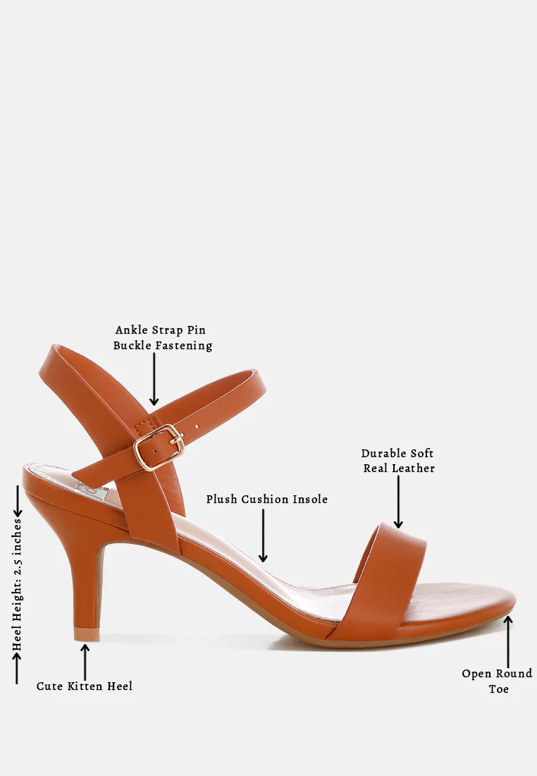 Tomari Pin Buckle Kitten Heel Sandals - Image 7