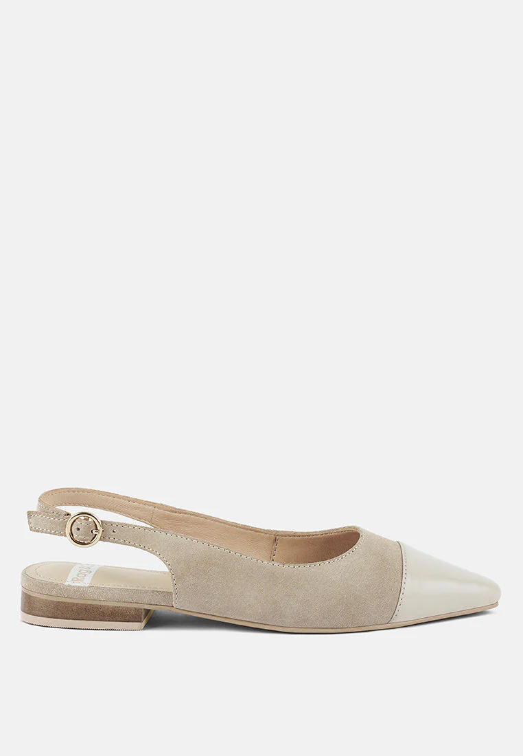 Uwaha Genuine Leather & Real Suede Slingback Flats - Image 7