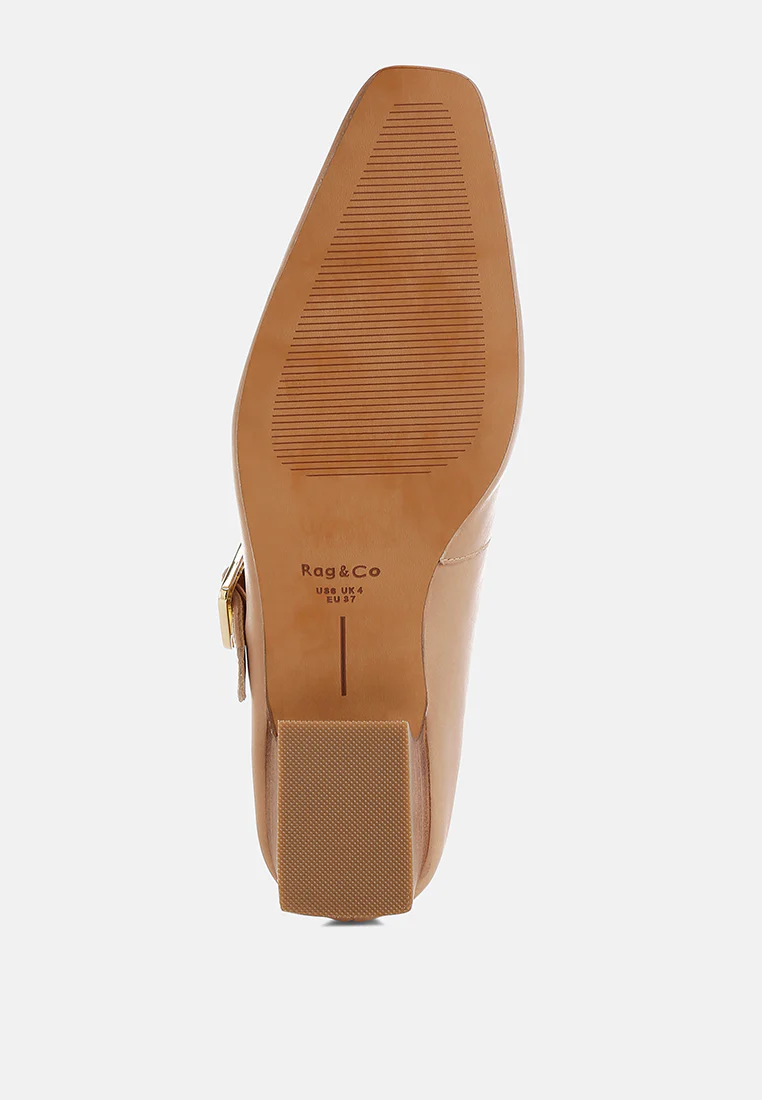Vernis Genuine Leather Mary Jane Sandals - Image 10