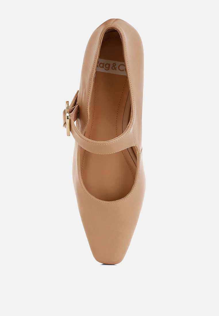 Vernis Genuine Leather Mary Jane Sandals - Image 9
